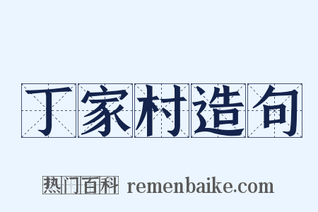 丁家村造句是什么意思的图片